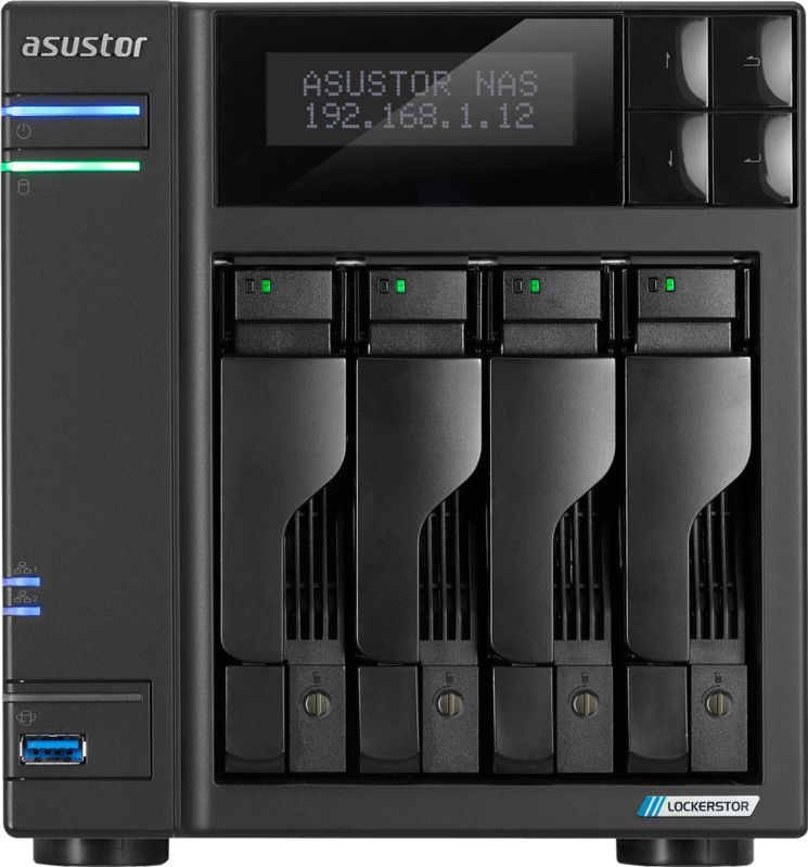 Asustor LOCKERSTOR 4 Gen2 NAS - Intel Celeron N5105 - 4GB RAM - Zwart