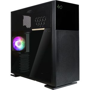 IN WIN InWin 515 Midi-Tower Tempered Glass - zwart