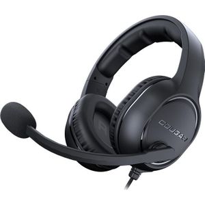 Cougar Gaming HX330 hoofdtelefoon bedrade hoofdband zwart (Bedraad), Gaming headset, Zwart