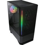 Cougar MX430 Air RGB Midi Tower Gaming PC behuizingen met 3 ARGB-ventilatoren en 2 LED-strips - Zwart