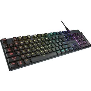 COUGAR Gaming | Gaming toetsenbord | LUXLIM MECHANISCH RGB RED Switch zwart aluminium zwart - optisch-mechanische schakelaars - dikte 20 mm - CNC aluminium frame - ergonomisch design