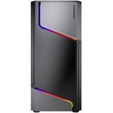 PC Behuizing - Compact - Ondersteuning voor 315 mm Grafische Kaarten - Fijn Metaal - ARGB LED Strips