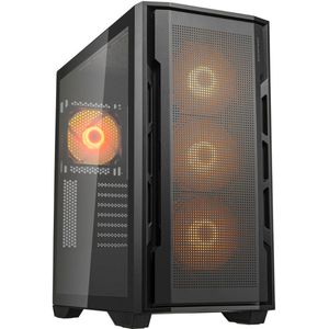 Cougar - Uniface RGB - PC Behuizing - Zwart - Mid Tower - Mesh Voorpaneel - ARGB Ventilatoren