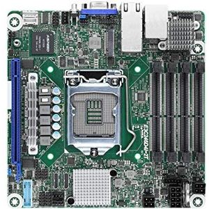 AsRock Moederbord E3C246D4I-2T (LGA 1151, Intel C246, Mini ATX), Moederbord