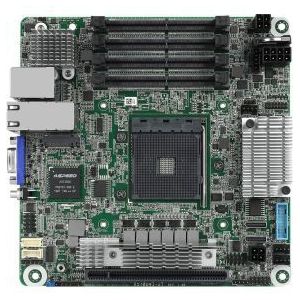 AsRock X570D4I-2T Server/Workstation Moederbord Socket AM4 mini ITX AMD X570 (AM4, AMD X570, Mini ITX), Moederbord
