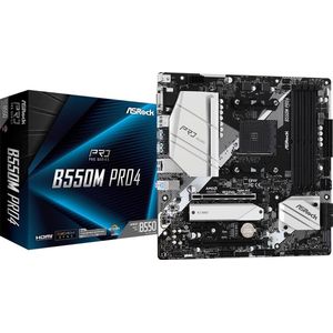 ASRock B550M Pro4 Moederbord Socket AMD AM4 Vormfactor Micro-ATX Moederbord chipset AMD® B550