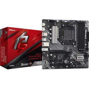 Asrock - B550m Phantom Gaming 4 Moederbord - Zwart - Stroomchoke