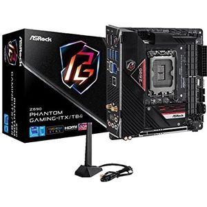 AsRock MB ASRock Z690 Phantom Gam.ITX/TB4 -ITX HDMI/DP DDR5 (LGA 1700, Intel Z690 (DDR5), Mini ITX), Moederbord