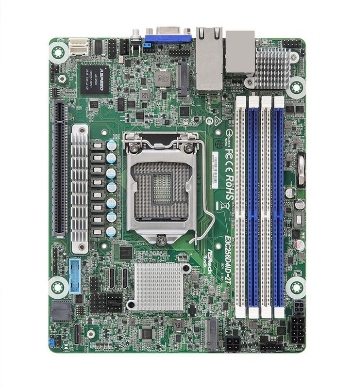 Asrock E3C256D4ID-2T moederbord Intel C256 LGA 1200 (Socket H5) mini ITX