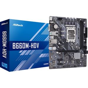 AsRock MB ASRock -HDV -ATX (LGA 1700, Intel B660, mATX), Moederbord