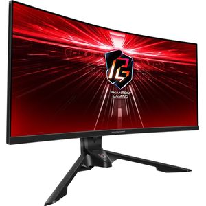 ASROCK Phantom Gaming PG34WQ15R3A, 86,4 cm (34 inch), Curved, 165Hz, FreeSync, VA - DP, 2xHDMI