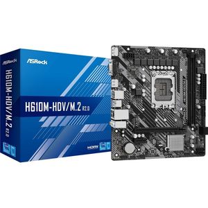 Asrock - H610M-HDV/M.2 - Moederbord - LGA1700 - DDR4-SDRAM - 2 Slots