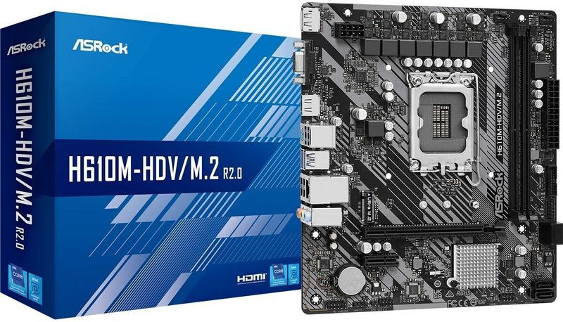 Asrock - H610M-HDV/M.2 - Moederbord - LGA1700 - DDR4-SDRAM - 2 Slots