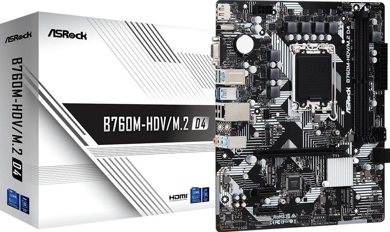 Asrock B760M-HDV/M.2 D4 moederbord