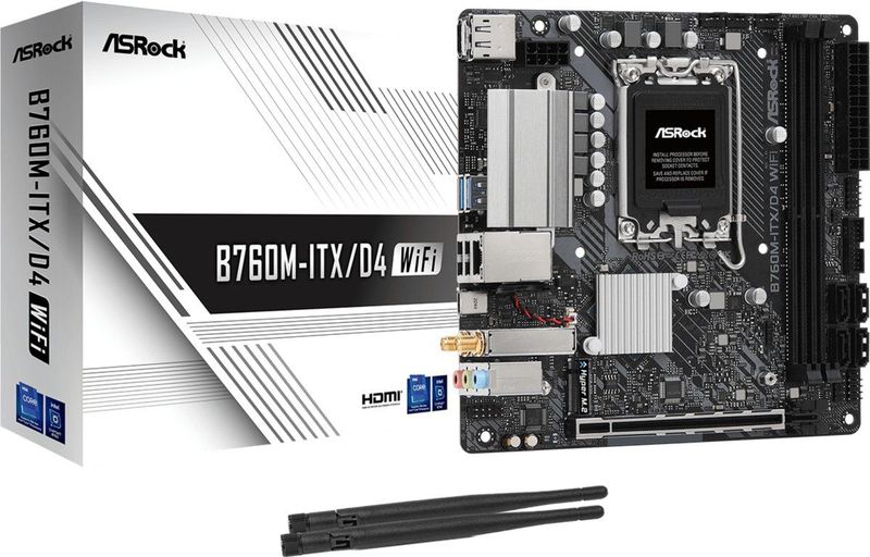 Asrock B760M-ITX/D4 WiFi Intel B760 LGA 1700 mini ITX