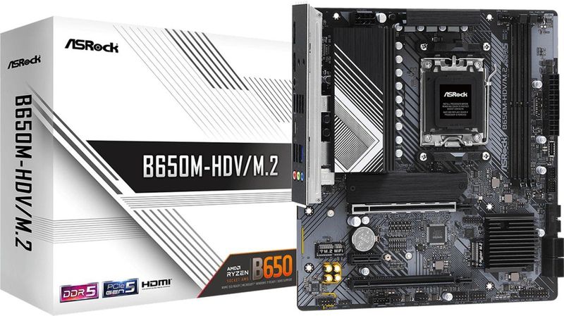ASRock B650M-HDV/M.2 - Moederbord - AM5 Chipset - DDR5 Ondersteuning