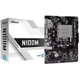 ASRock - N100M - Moederbord - Zwart - Intel N100 - DDR4 Ondersteuning