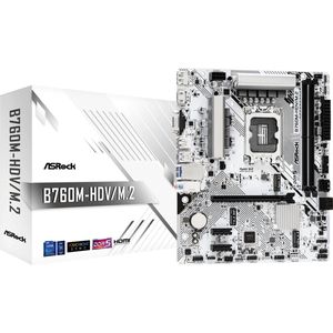 ASRock - B760M-HDV/M.2 Moederbord - Intel 12e/13e Generatie - DDR5 - Micro ATX