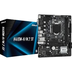 AsRock - H410M-H/M.2 SE - Moederbord - Zwart - mATX - LGA 1200 - USB 3.2 Gen1