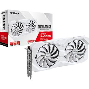 ASRock AMD Radeon RX 6600 Challenger White 8GB - Videokaart 16GB GDDR6 - PCIe 4.0 - 1x HDMI - 3x DisplayPort