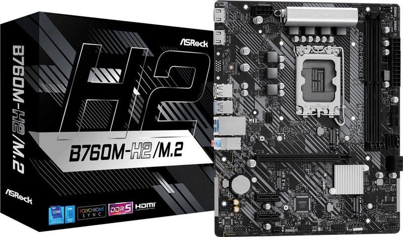 Asrock B760M-H2/M.2 Intel B760 LGA 1700 micro ATX
