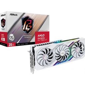ASROCK AMD Radeon RX 7900 XT Phantom Gaming White 20GB OC - Grafische kaart - Radeon RX 7900 XT - 20 GB GDDR6 - PCIe 4.0 x16 - 3x DisplayPort, 1x HDMI - Wit