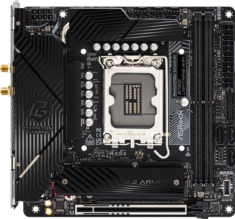 ASRock B760I Lightning WiFi - Mini-ITX - Socket LGA1700 - Intel B760 - DDR4 - Ethernet 2.5Gbps