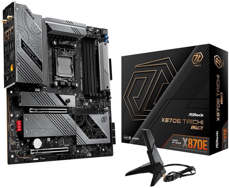 Asrock X870E Taichi Lite - ATX - Socket AM5 - AMD X870E - DDR5 - USB 4 - Wi-Fi 7 - Realtek Audio
