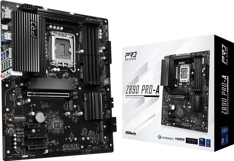 ASRock Z890 PRO-A - Moederbord ATX - Socket 1851 - DDR5 - Ethernet 2.5Gbps