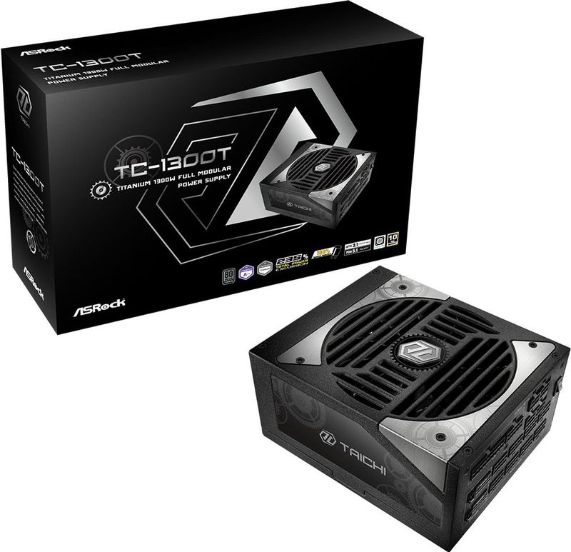 AsRock - TAICHI 1300W - PC-Voeding - Zwart - Titanium - 80 PLUS