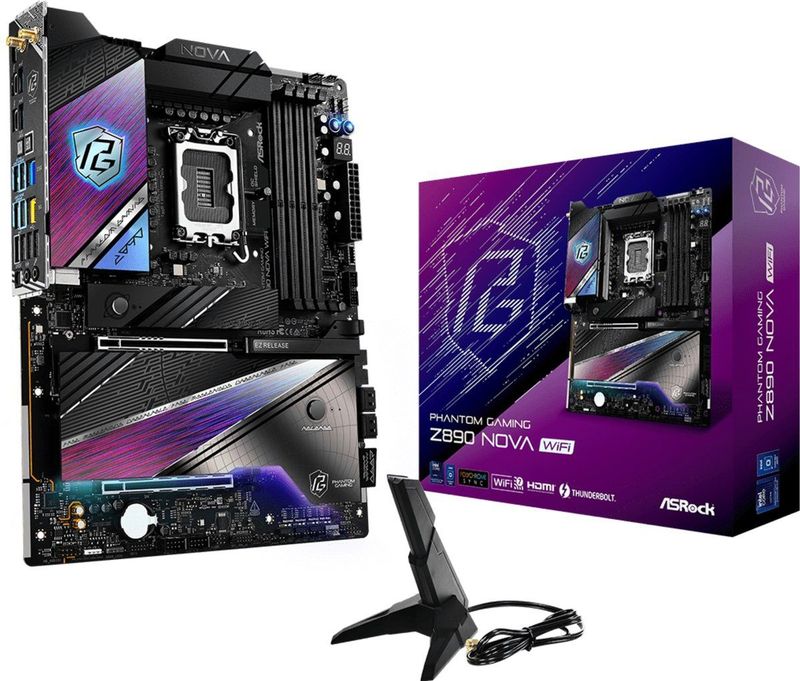 ASRock - Phantom Gaming Z890 Nova WiFi - Moederbord - ATX - Intel Z890 - Socket 1851