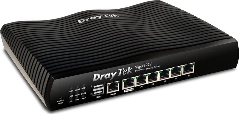 Draytek Vigor 2927 Dual WAN Router - 5x Gigabit LAN - 2 USB Poorten - Zwart