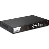 Draytek - VigorSwitch P2100 - Netwerkschakelaar - 10 Poorten - Gigabit - 8 Poorten Gigabit PoE+