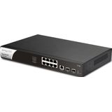 Draytek - VigorSwitch P2100 - Netwerkschakelaar - 10 Poorten - Gigabit - 8 Poorten Gigabit PoE+