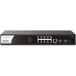 Draytek - VigorSwitch P2100 - Netwerkschakelaar - 10 Poorten - Gigabit - 8 Poorten Gigabit PoE+