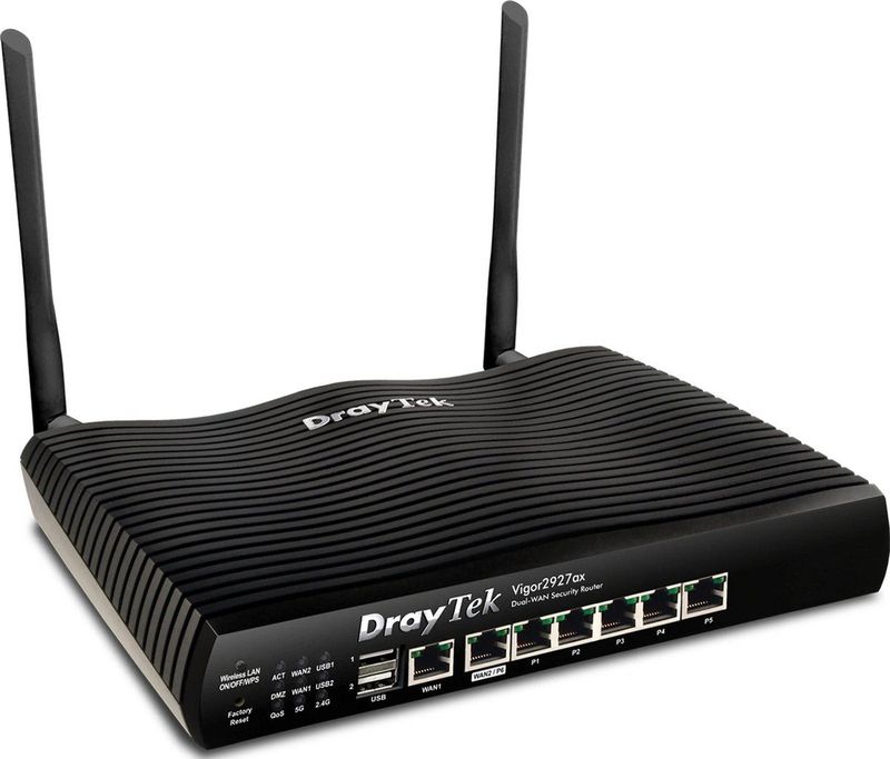 DrayTek Vigor 2927ax Router - Dual Band - WiFi 6 - Zwart