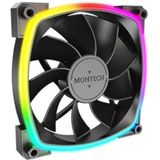 Montech - RX120 PWM - Ventilator - Zwart - 120mm - RGB Verlichting