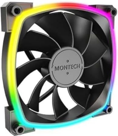 Montech - RX120 PWM - Ventilator - Zwart - 120mm - RGB Verlichting