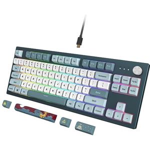 Montech MKey TKL Mechanisch gaming-toetsenbord: aanpasbare RGB-leds, hoogwaardig PBT-toetsenbord met MDA-profiel, Gateron G Brown Pro 2.0 voorgesmeerde schakelaars, hot swappable thema
