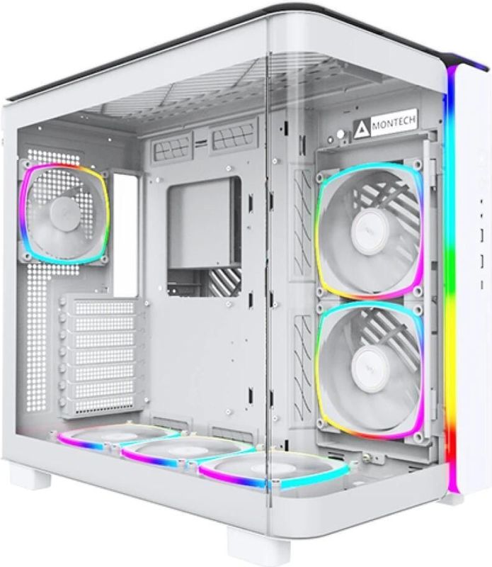 Montech - KING 95 PRO - Midi-tower PC-behuizing - Wit - Tempered Glass - ARGB