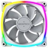 Montech - RX120 PWM ARGB Ventilator - 120mm - Wit - Rubberen Trillingsdempers