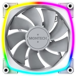 Montech - RX120 PWM ARGB Ventilator - 120mm - Wit - Rubberen Trillingsdempers