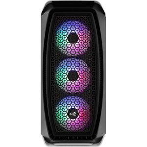 PC Behuizing - Roosterdesign - Zwart - Gehard Glas