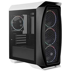 AeroCool - Aero One Mini - PC-Behuizing - Wit - Mini-Toren - Gehard Glas