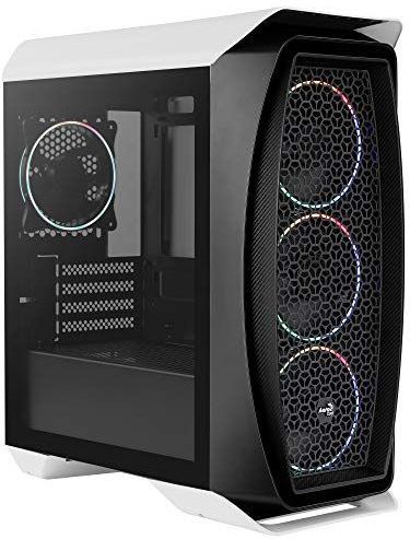 AeroCool - Aero One Mini - PC-Behuizing - Wit - Mini-Toren - Gehard Glas