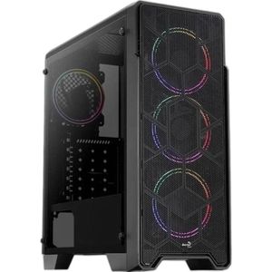 AeroCool - Erts - PC-behuizing - Zwart - Tempered Glass - Mid-Tower