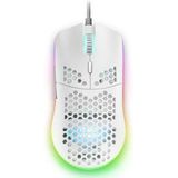 Mars Gaming MMAX Wit, Muis RGB 12400 DPI, Ultralicht 69g, Flexibele Kabel, Softw