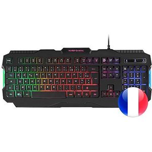 Mars Gaming MRK0FR, Gaming Toetsenbord, RGB RegenboogVerlichting, Antighosting, Franse Taal