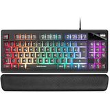 Mars Gaming MKAX zwart, Gaming H-Mech toetsenbord, gel-polssteun, lay-out ES
