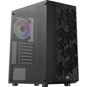 AeroCool - Hive-G-BK-v1 - PC-behuizing - Zwart - Materiaal: Staal